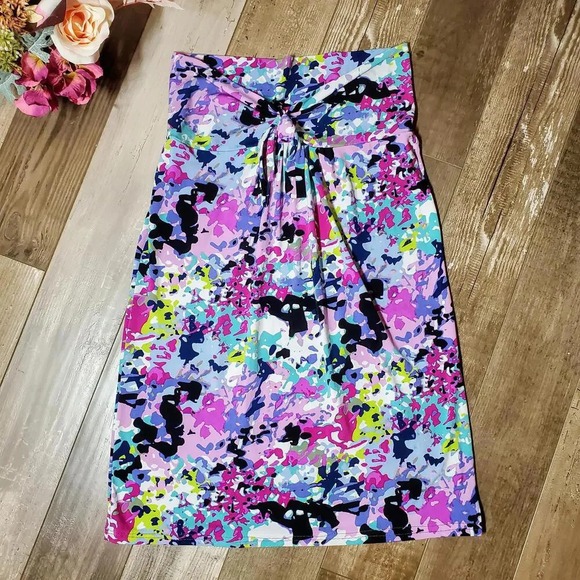 NWOT Boutique Multicolor Strapless Dress Women's Size S/M - Picture 10 of 12